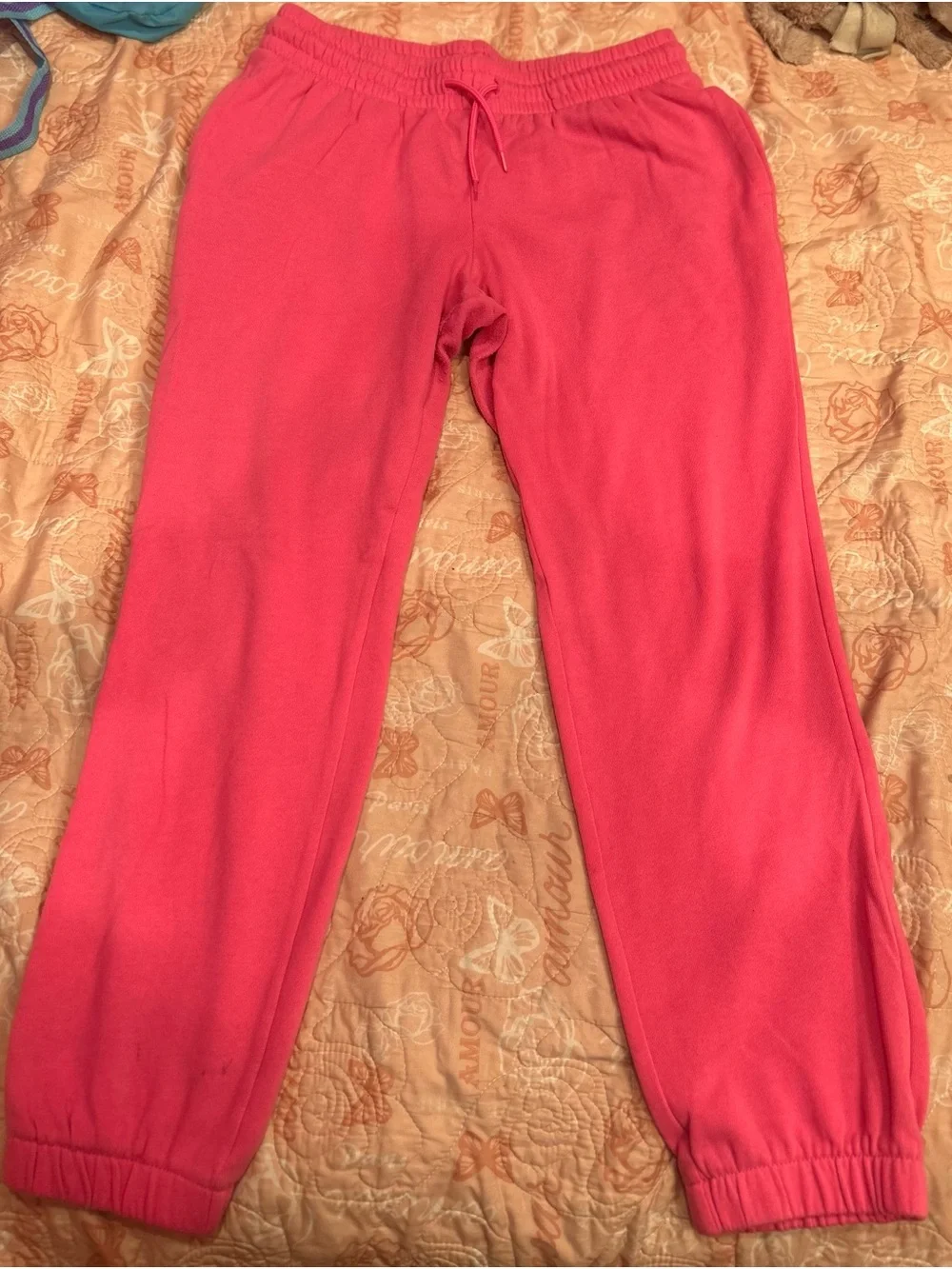 Athletic Works Kids Pink Jogger Pants Size XL (14–16)